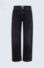 Lexi Mid Rise Bowed Straight Jean - Silver Screen