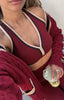 Ida Top Maroon Merlot Colorblock