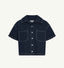 Ashley Cropped Shirt - Midnight Cotton Poplin