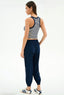 Megan Woven Nylon Jogger w/ Piping - Navy