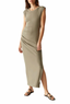Calliope Power Shoulder Maxi Dress
