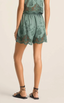 Flora Short - Sea Green Beachside Broderie