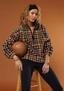 Midnight Houndstooth Sherpa