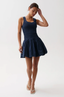 Ilona Bubble Hem Dress - Navy