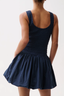 Ilona Bubble Hem Dress - Navy