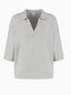 Olly V Neck Top - Grey Melange