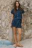 Ashley Wrap Skirt - Midnight Cotton Poplin